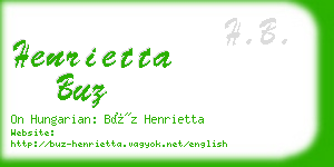 henrietta buz business card
